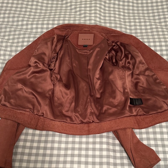 Blank NYC Suede Moto Jacket - Rust - Picture 11 of 14